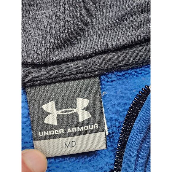 Under Armour Hoodie Men Small Women Medium Zip Sweatshirt Jacket Gym Drawstring - Picture 8 of 16